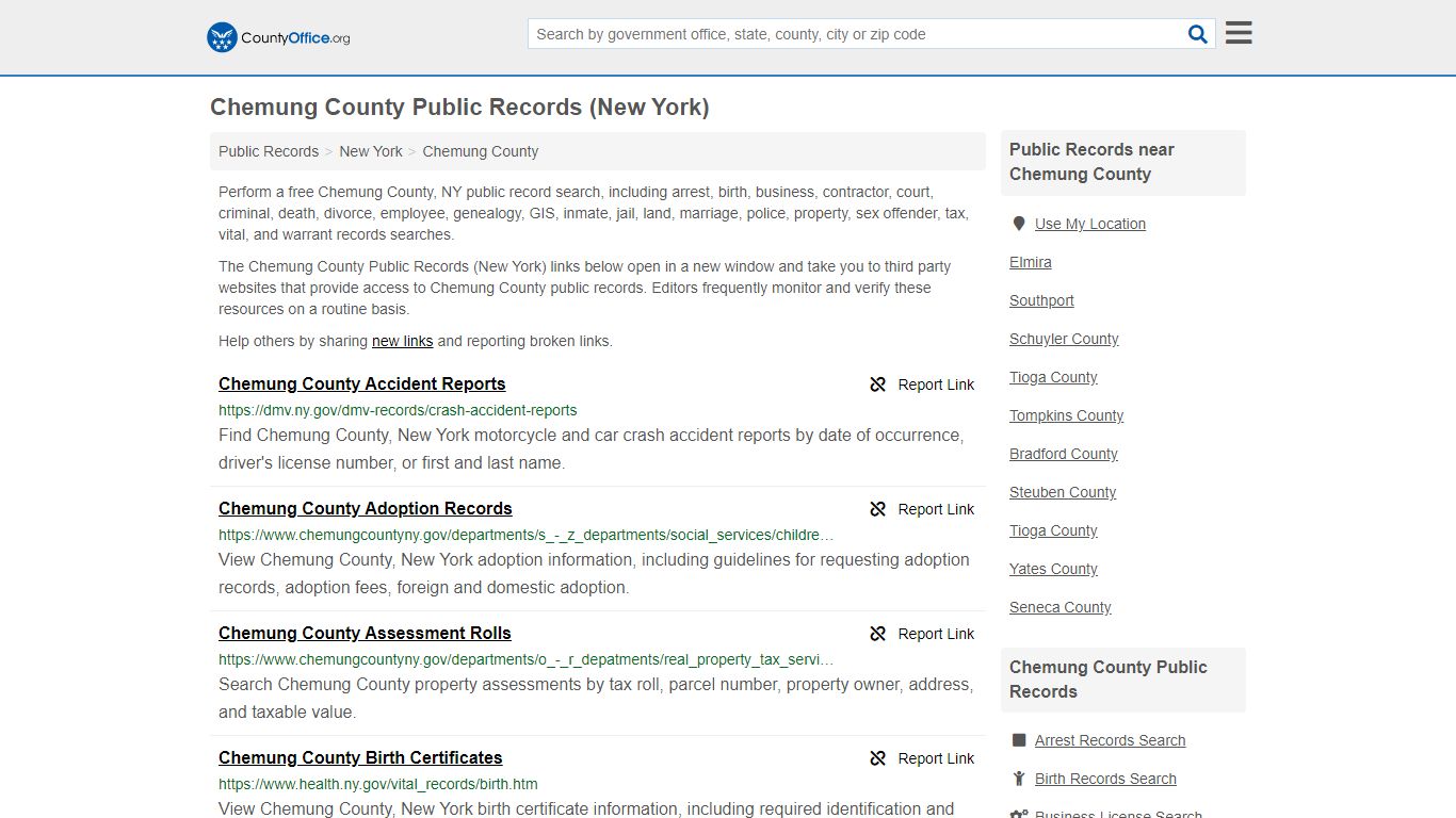 Public Records - Chemung County, NY (Business, Criminal ...