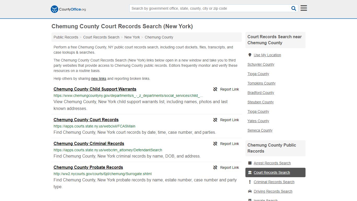 Court Records Search - Chemung County, NY (Adoptions ...